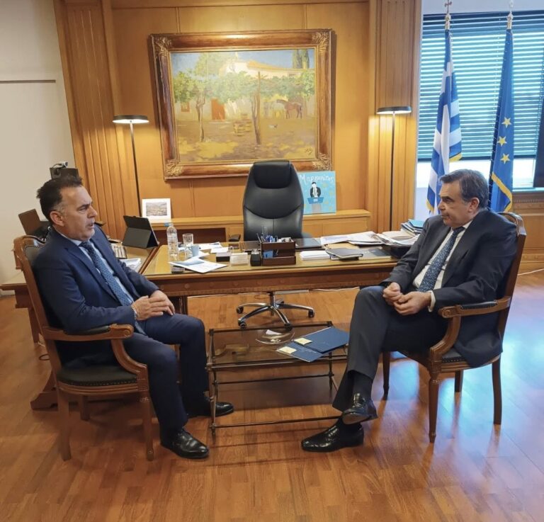 Συνάντηση εργασίας του Βουλευτή Ξάνθης Σπύρου Τσιλιγγίρη με τον Υπουργό Αγροτικής Ανάπτυξης Μαργαρίτη Σχοινά